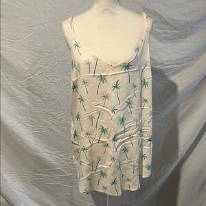 Cream Palm Tree Print top